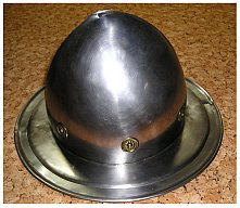 Mittelalterhelm Stahl poliert TOP ZUSTAND NEU