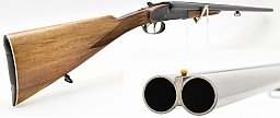 BRÜNNER Seitenschloß - Doppelflinte im Kaliber 12/70 mit Doppelabzug, Auszieher und 1/4 - 3/4 Choke