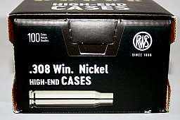 100 Stück NEUE RWS Hülsen .308 Win. RUAG HighEndCases Wiederladehülsen> NICKEL! 100er Pack #2416994
