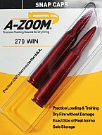 A-ZOOM Pufferpatronen Exerzierpatronen .270 Winchester Jagdkurs Jägerprüfung 2er Pack ROT ALU #12224