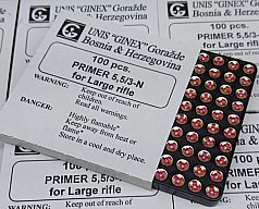 100 x GINEX BOXER Zündhütchen Zünder Large Rifle 100St. LR L.R. 5,5/3-N ä. RWS #5341 CCI 200 Fed 210