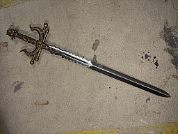 Großes Fantasy-Dekoschwert Totenkopf Dämon Gothic 102 cm