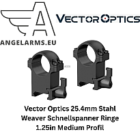 Vector Optics 25.4mm Stahl Weaver Schnellspanner Ringe 1.25in Medium Profil
