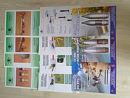 Datenblätter Werbedokumentation Munition, Handgranaten, Zünder, Mine, Polen Dezamet, Patronen