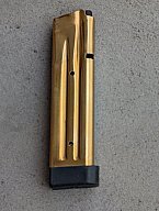 Magazin 140 mm für STI/SVI 9mm/38SA Gold Nitriert für Rechts und Linkshänder