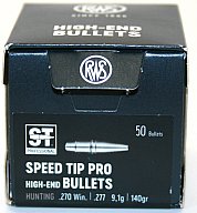 50 Stück NEUE RWS Geschosse - Speed Tip Professional .277 .270 Win. - 9,1g / 140gr | hohe Präzision!