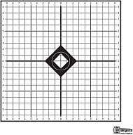 100 Stück Einschießscheibe Karton 26x26cm zum einhängen 1cm Raster