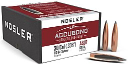 100 Nosler Geschosse .308, 210 grain, ACCUBOND Longe Range, NEU