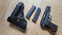 Fnh Mod. 27 halbautom. Pistole mit Tasche, Kal. 7,65mmBrowning