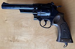 CO2-Revolver Modell Daisy Power Line 44 im Kaliber 4,5 mm (.177) Diabolo, defekt