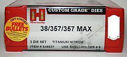 1 x HORNADY 3-Die-Set FL 3te Matrizensatz Series II Custom Grade #546527 TITAN .38 .357 Mag. 357 Max