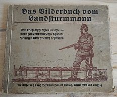 >Das Bilderbuch vom Landsturmmann< WeltKrieg Kaiserreich Mauser Luger Gewehr 98 Pickelhaube Tschako
