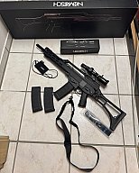 NOVRITSCH SSR63 A2 AEG + 3 Magazine + LPVO + Chest Rig + umfangreiches Zubehör