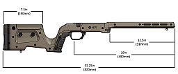 MDT Chassis XRS für Tikka T3, Short Action (SA), Rechtsausführung (RH), FDE