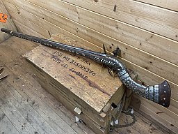 Vorderlader Steinschloss Gewehr westbalanischer D´zeferda mit Miquelet Steinschloss
