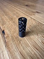 Mündungsbremse HexaBrake | M14x1 Gewinde | Durchmesser 17mm | Schwarz matt