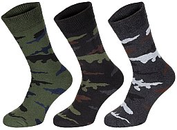 Socken / Strümpfe "Esercito" 3er Pack (39-42) Tarn / Camouflage halblang