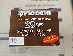 Fiocchi 28HP Schrotpatronen Kaliber 28/70/08 24g 1,9 mm