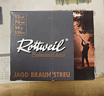Rottweil Jagd Braun Streu 12/70 34g 2,7 mm No. 6 10er Packung