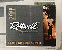 Rottweil Jagd Braun Streu 12/70 34g 3,2 mm 10er Pack