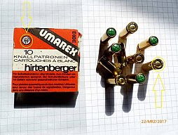 Rarität ! HP Platzpatronen Kal.8mm(600 Bar)vom Qualitätshersteller Hirtenberger NEU !