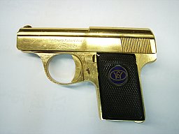 Pistole Walther Mod. 9, vergoldet, Kal. 6,35 mm