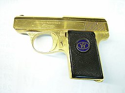 Pistole Walther Mod. 9, vergoldet, Kal. 6,35 mm