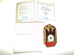 Plakette des Deutschen Schützenbundes (DSB). Eine spätere Sammler- oder Nachprägungsanfertigung