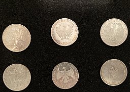 6 Stück Silbermünzen 10 DM
