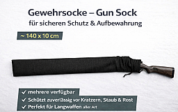 Waffensocke / Waffenstrumpf / Rifle Sock / Strumpf für Langwaffe /Aufbewahrungstrumpf / schwarz