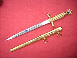Marinedolch KOD mit "Schlachtschiffklinge", Dolch, Säbel, Degen, Messer, Bajonett,
