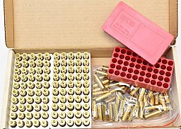 150 Hülsen Kaliber .357 Mag. Winchester und PMC + MTM Patronenbox
