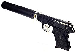 Taschenpistole, Walther, TPH, Laufgewinde, A-TEC Schalldämpfer, .22lr