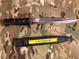 Original British Army L1A3 Bayonet Bajonett für das L1A1 Sturmgewehr wie FN FAL