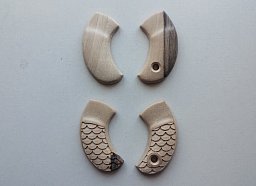 2 Paare Holzgriffschalen für Röhm Little Joe (blank+Fischschuppen) mit Bonus!