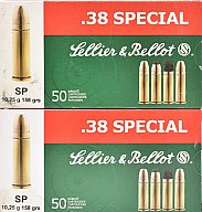 100 S&B Patronen Kaliber .38 Spezial Soft Point 158gr.