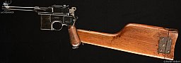 Mauser C96 im Anschlagkasten Kaliber 7,63mmMauser