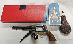 Rem. Replika New Army Mod. 1859 Kal.44 Vorderlader Revolver Pulverfläschchen Schwarzpulver Trommel