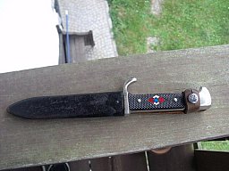 HJ Messer mit Devise schöner Hersteller Dolch WW2