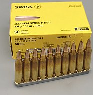 Swiss P DS-1 .223Rem 55gr VM 50er auf Ladestreifen Staffelpreise!!!