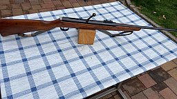 Haenel Mod. 49a Luftgewehr mit Tragegurt Schichtholzschaft und Sicherung