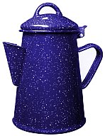 Nostalgische Kaffeekanne / Emaillekanne 1,2 L Blau