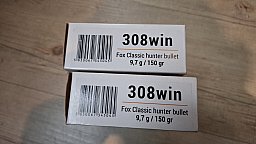 Munition 308Win FOX Bullets 9,7g 150grs