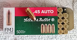 .45 ACP S&B VM 230grs Munition , Sellier & Bellot , für Colt,S&W,Bul,CZ,Beretta,Ruger,Peter,SVI,STI