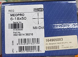 Meopta Meopro 6 - 18 x 50 MIL DOT