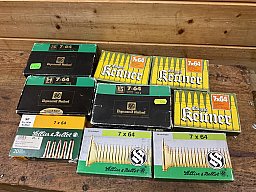 Konvolut Munition S&B, RWS, Kettner, Kal.7x64, 114 Schuss !