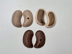 3 Paare Holzgriffschalen für Röhm Derringer/Twinny (blank u. gelasert)