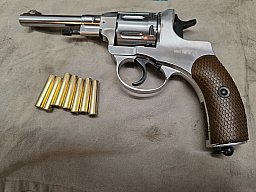 Gletcher NGT Nagant CO2 Revolver 4,5 mm BB vernickelt