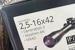 DD optics Nachtfalke V6, 2,5-16x42, Gen. 3, 4N, MRAD, iFibre, NEU OVP