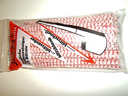 Anbruch = Inhalt 77 Stück konische Pfeifenreiniger mit Bürste rot/weiß 15 cm lang.